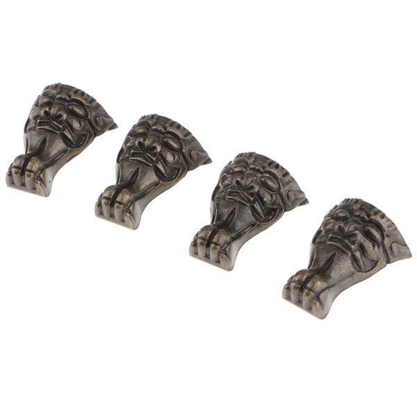 

pack 4pcs beast design mini furniture cabinet leg feet wooden box chest stand feet