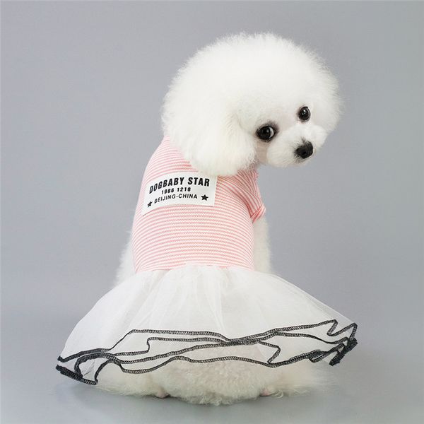 

pet clothes 2019 new korean style dog clothes layered breathable mesh skirt