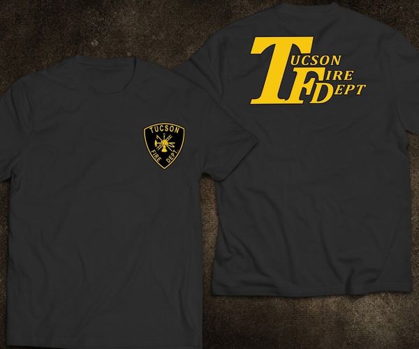 

новый arizona tucson пожарный отдел пожарной охраны редких огнестрельное 2019 с коротким рукавом o-образным вырезом топы тис мужчины 100% хл