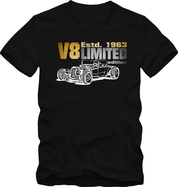 

2019 rocker rod v8 us muscle car oldschool vintage t-shirt rod edition