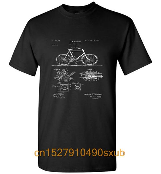 

vintage patent print 1900 bicycle cycling tshirt men t-shirt