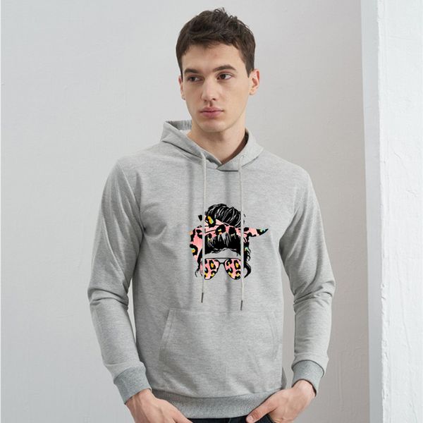

diy hoodies teenager autumn fashion leopard hair pattern print mens womens trendy casual pure color sweatshirts
