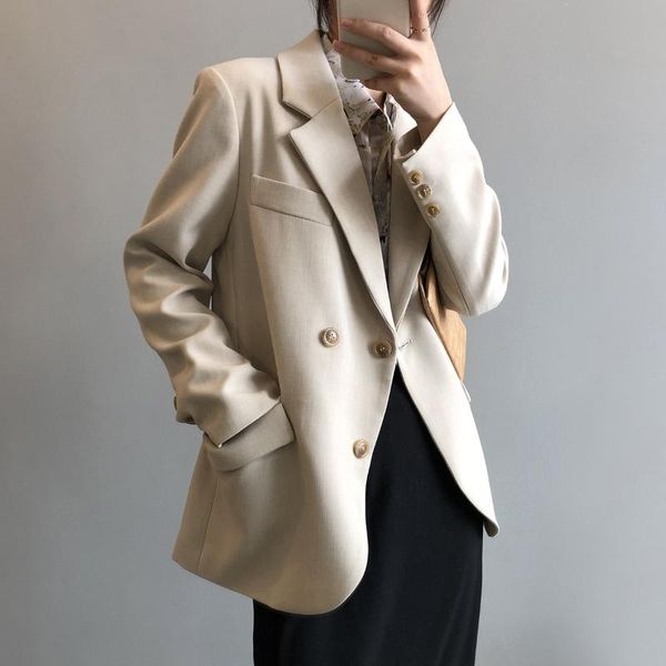 

women's vests 2021 spring blazer femme korean student female feminino leisure solid color kpop fashion harajuku office women, Black;white