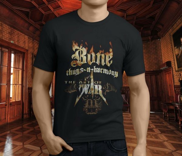 

new bone thugs n harmony art of war rap hip hop men's black t-shirt s-3xl festive plus size tee shirt