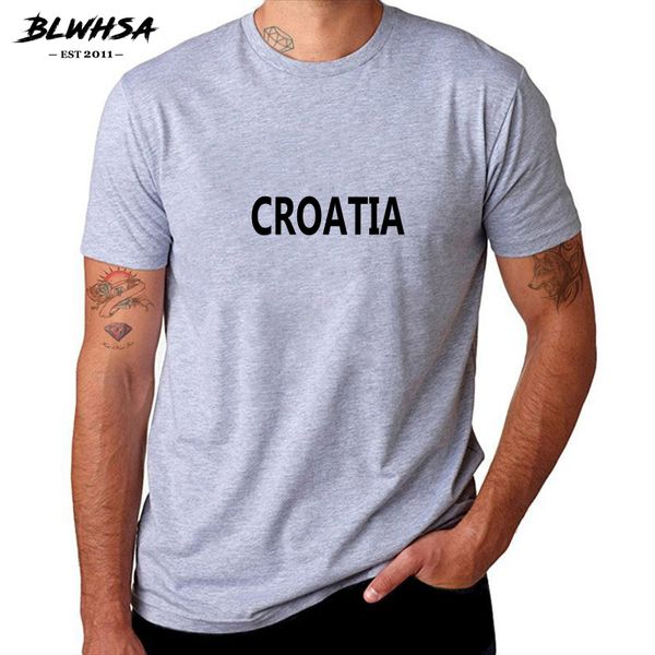 

blwhsa t shirt for men croatia fans cheer t-shirt fashion short sleeve o-neck casual croatia printed tee