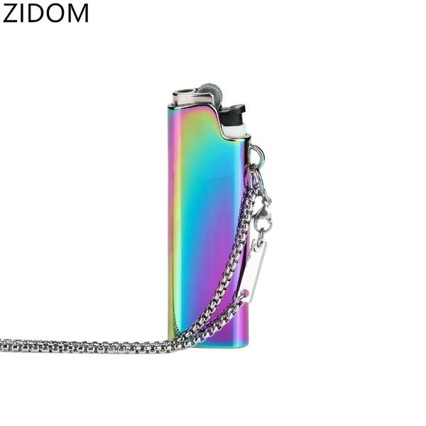 

pendant necklaces 2021 arrived men hip hop lighter cover shape fashion stainless steel pendants necklace hiphop jewelry gift, Silver