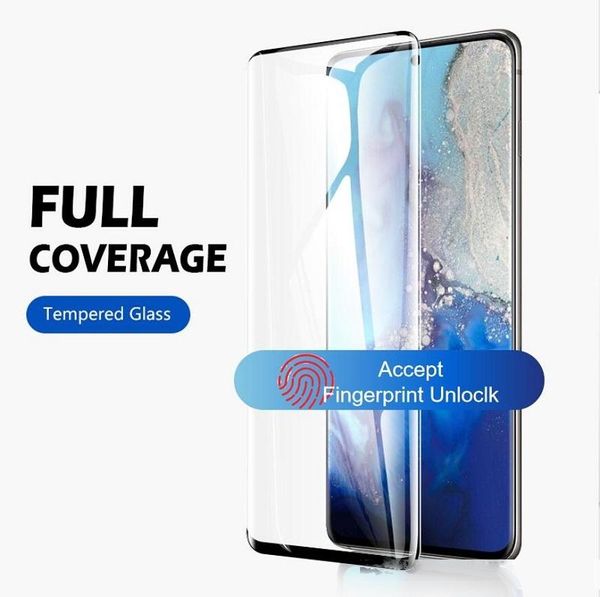 

3d curved tempered glass full cover screen protector for samsung galaxy s20 ultra s10 plus s8 s9 note 10plus 9 8 protective fim