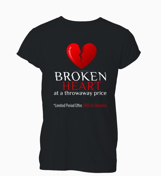 

2019 summer t shirt men o-neck tee shirt broken heart beauties funny love valentines design your own t shirt