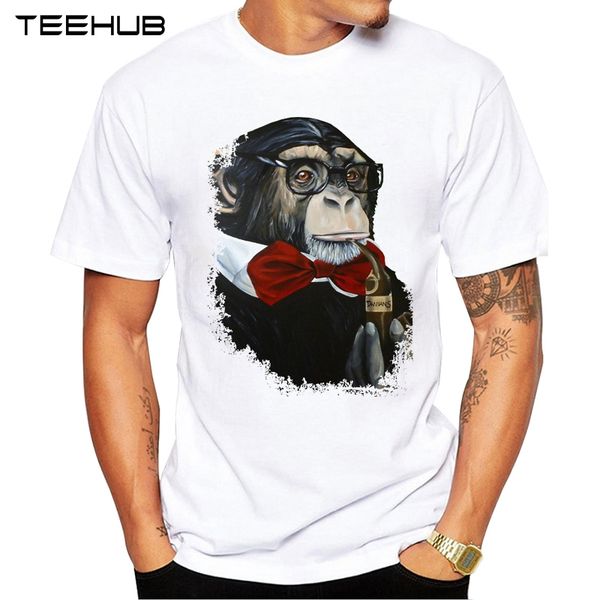 

2019 teehub мужская мода профессор обезьяна отпечатано с коротким рукавом футболка hipster o-образным вырезом дизайн tops охладить desgin te