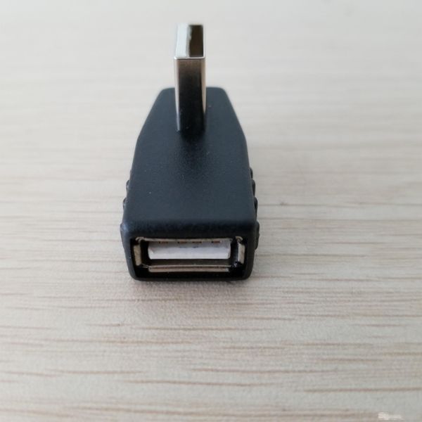 

90 degree left angle usb 2.0 type a male to female adapter plug converter connector black