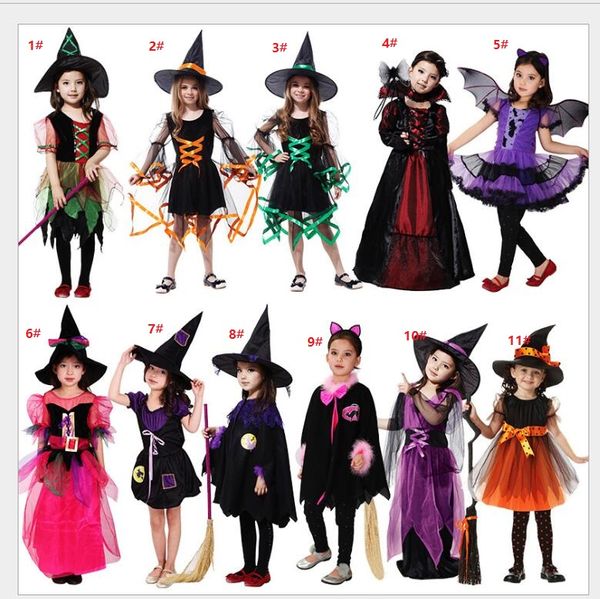 trajes de Halloween para crianças trajes Rainha Má para meninas vampiro bruxas e bruxos para trajes assustadores cosplay prop crianças roupas
