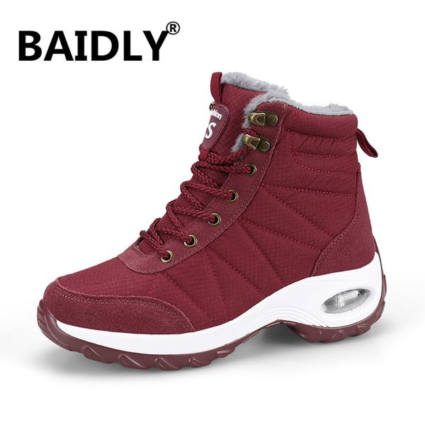 

women boots winter shoes women snow boots plus size platform winter female warm botas mujer booties, Black