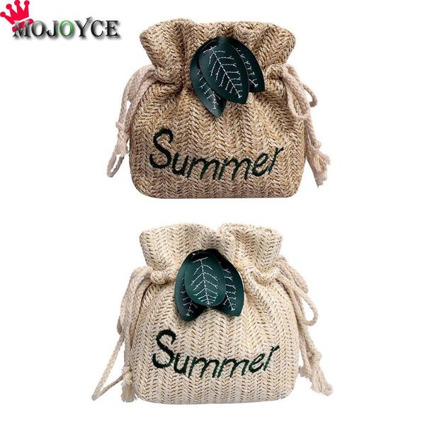 

women straw shoulder handbags boho beach bucket crossbody messenger bags crossbody drawstring shoulder beach bag bolsa feminina