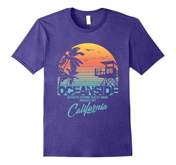 

fashion men t shirt oceanside california beach shirt 100% cotton