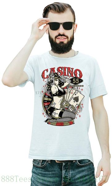 

king kerosin casino 55 regular t shirt white summer short sleeves fashion t shirt ing