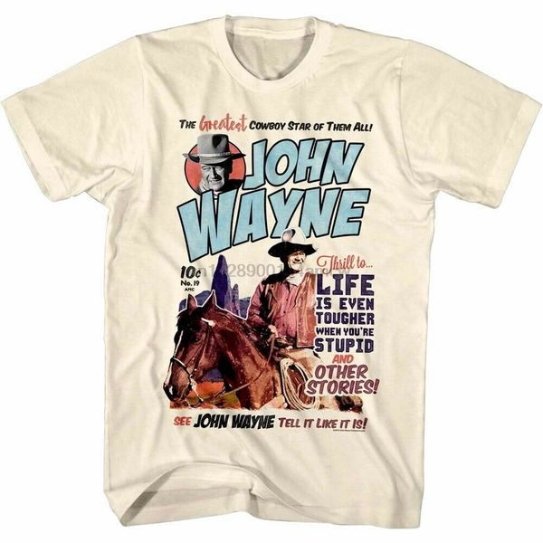 

john wayne greatest cowboy star men's t shirt comic american legend western hero