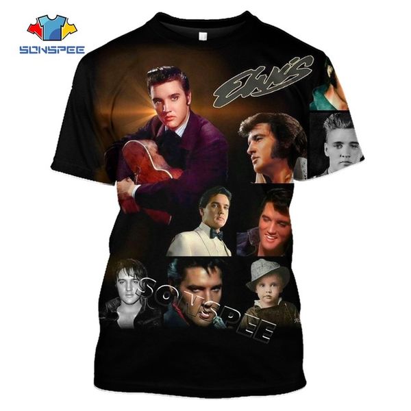 

elvis presley the king men summer homme pullover 3d print shirts comics humor horror men clothing