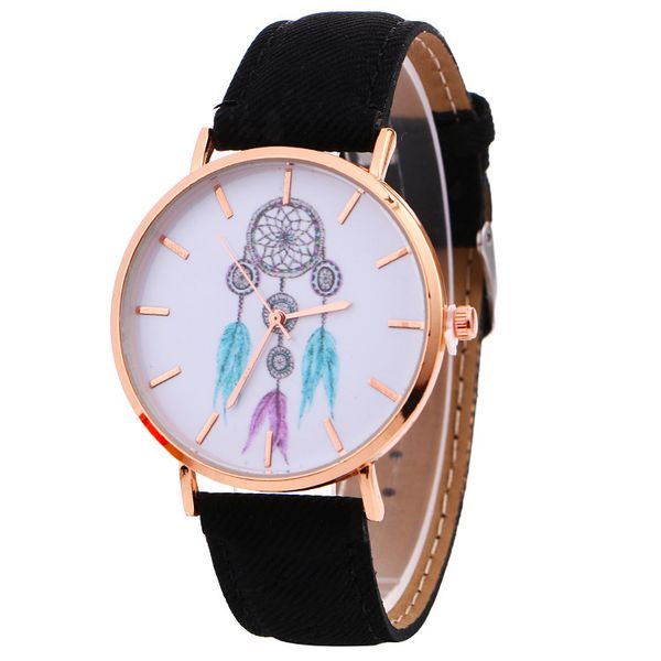 

ladies casual watches fashion dream catcher quartz watch leather strap belt women's watches dress clock, Slivery;brown