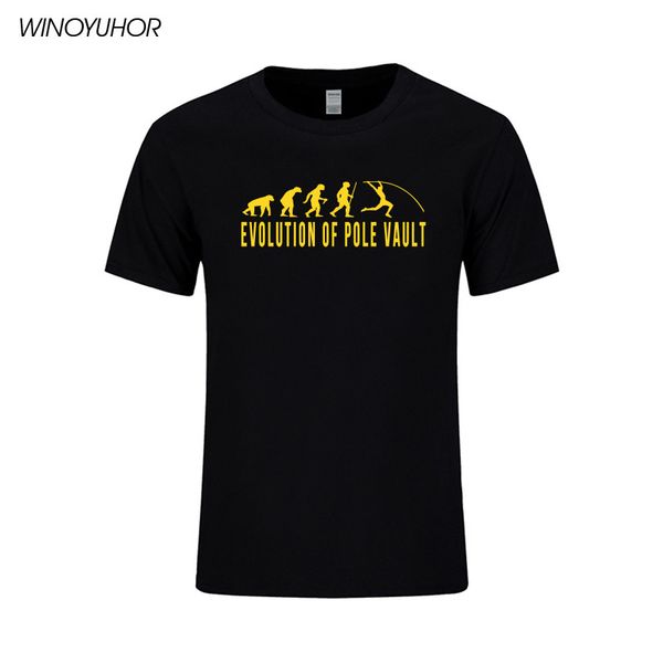 

new summer style mens t-shirts evolution pole vaulter funny printed t shirt for men short sleeve cotton tees camisetas