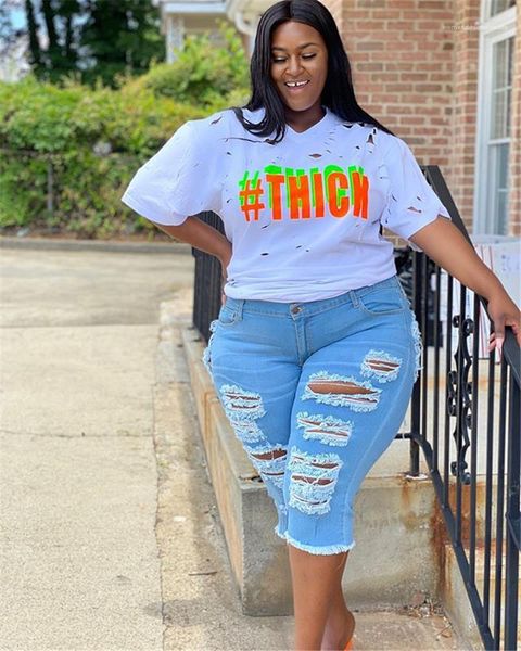 

дамы cargo pants плюс размер одежды женский летний женский дизайнер колена джинсы тощий ripped hole, Blue