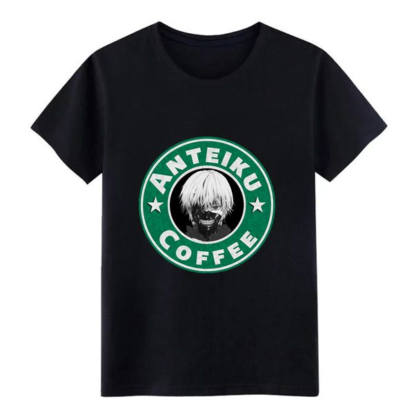 

anteiku coffee logo tokyo ghoul t shirt men print 100% cotton plus size 3xl vintage loose authentic spring autumn unique tshirt