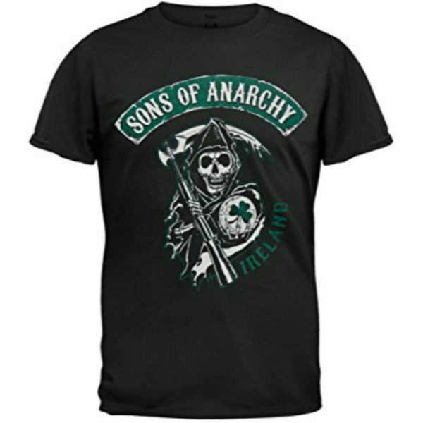

black anarchy sons of ireland official t-shirt summer streewear sizes-3xl
