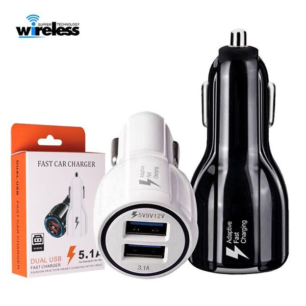 

car usb charger quick charger 3.0 mobile phone charge 2 port usb fast car charger for ip samsung tablet car-charger