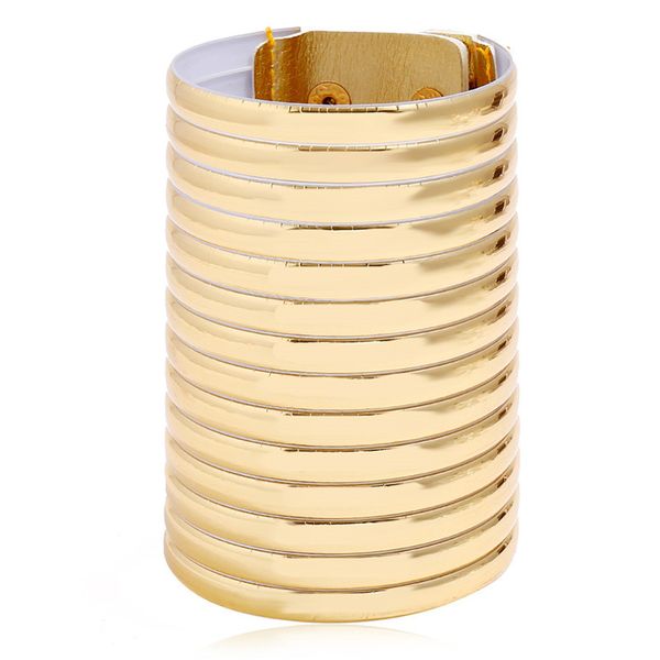 

lnrnan vintage statement women african bangle fashion jewelry accessories chunky leather bracelets adjustable brazalete mujer, Black