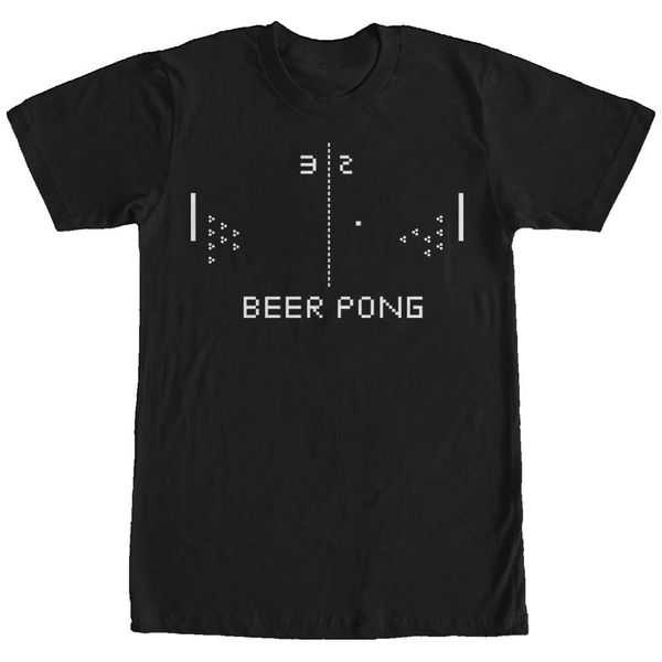 

2019 fashion 100% cotton t shirt beer pong video game mens graphic t shirt tee shirt
