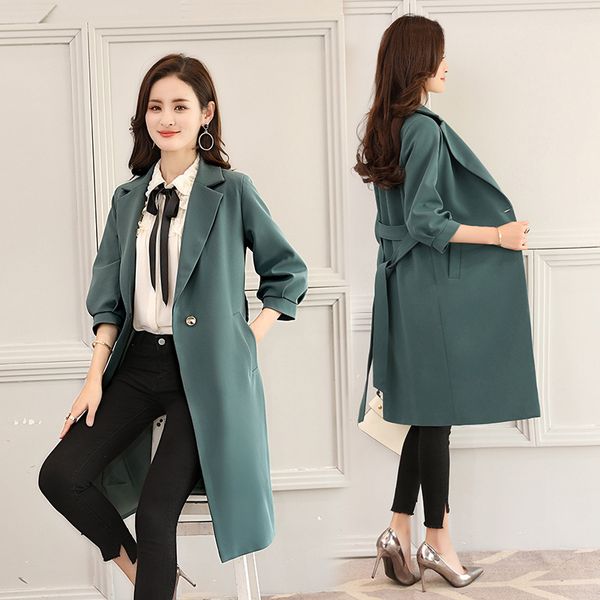 

casaco feminino trench coat womens plus size fashions windbreaker long coats ladies abrigo mujer kj126, Tan;black