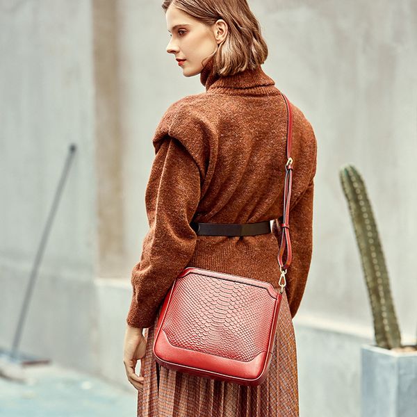 

snake pattern genuine cowhide leather bag women totes bag handbag ladies party clutch shoulder women fashion handbag