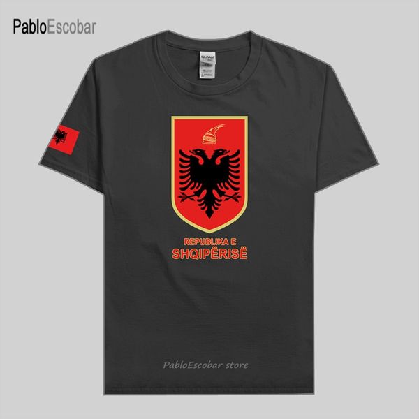

republic of albania alb albanian men t shirt jersey nation team tshirt 100% cotton t-shirt clothing tees country sporting