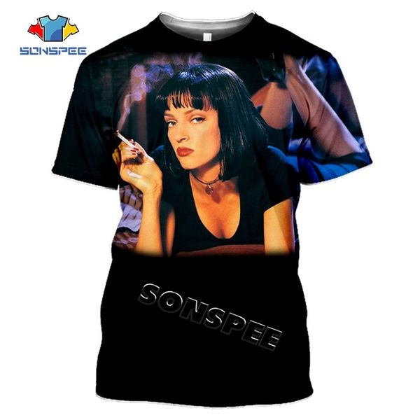 

men movie pulp fiction poster virgin mary 3d print shirts oversized hentai aesthetic men clothing