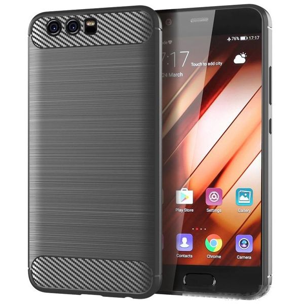 

carbon fiber texture design cover anti-scratch shock absorption case for huawei p10 plus protective cover case