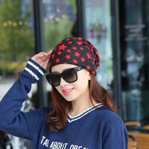 

mism fashion new women knit star hats beanies accessories winter warm soft cute ladies hat cap casual cotton gorros scarf, Blue;gray