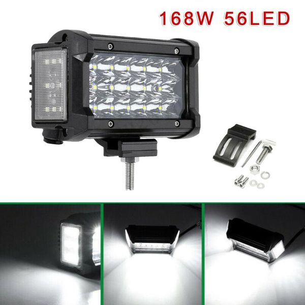 

168w 56led автомобили светой работы двухстороннего прожектор внедорожное вождение лампа грузовик универсальный свет работа с монтажным