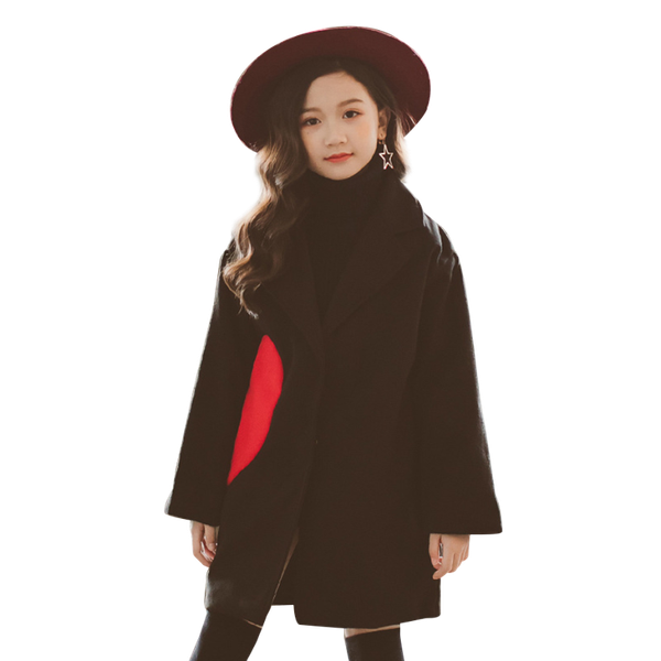 

girls coat outerwear heart pattern girls jacket patchwork children's coats winter winter kids clothes 6 8 10 12 14, Blue;gray