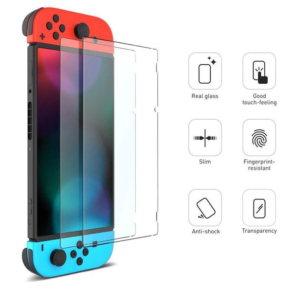 

dhl shipping 9h 3d for nintend switch console screen protector tempered glass protective film for nintend switch consola ns accessories new