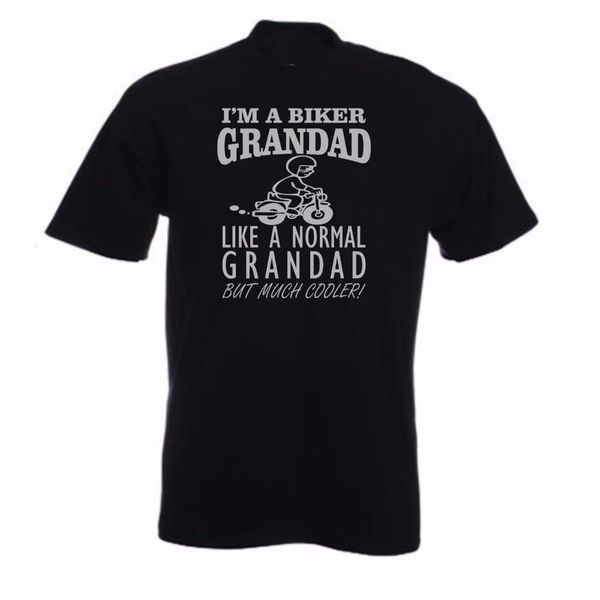 

new t-shirt pure cotton round collar men motorbike grandad funny bikerhip hop tee shirt short sleeve