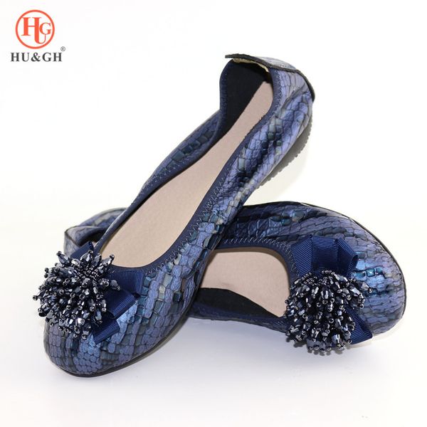 

2020 women pregnant shoes ballet foldable royal blue flexible for drive walking slip-on plus size 34-44 comfortable soft flats, Black