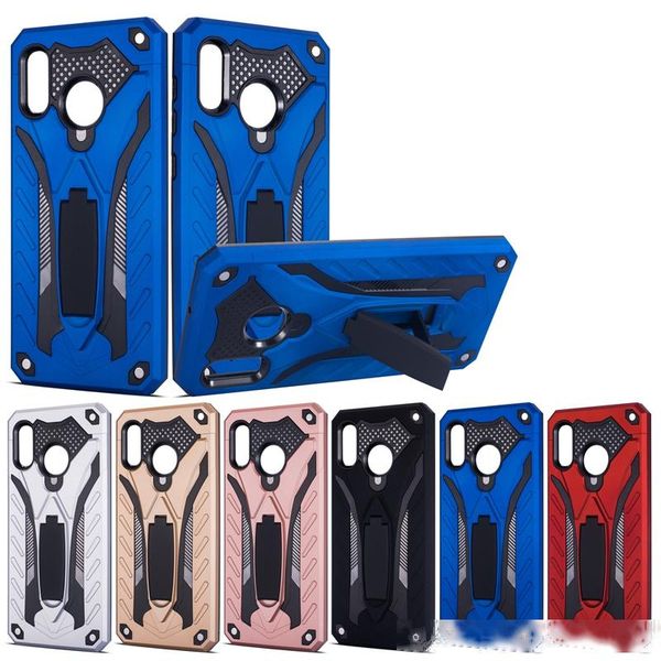 

for samsung a30 luxury hybrid armor shockproof hybrid dual layer phone case cover with built in kickstand