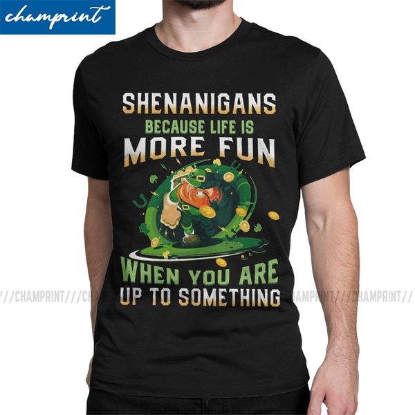 

leisure irish gift t-shirts for men 100% cotton t shirts leprechaun shamrock st patrick's day short sleeve tees big size