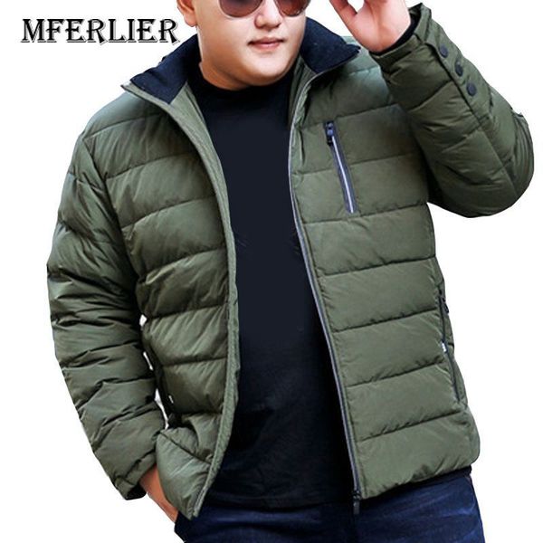 

men's down & parkas mferlier autumn winter thick jackets 5xl 6xl 7xl 8xl 9xl 10xl large size keep warm long sleeve coats 3 colors, Black