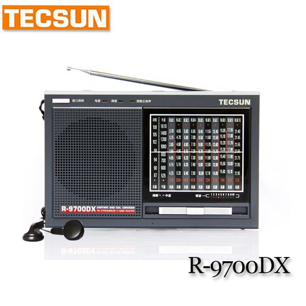 

tecsun r-9700dx fm radio original guarantee sw/mw high sensitivity world band radio receiver with speaker portable