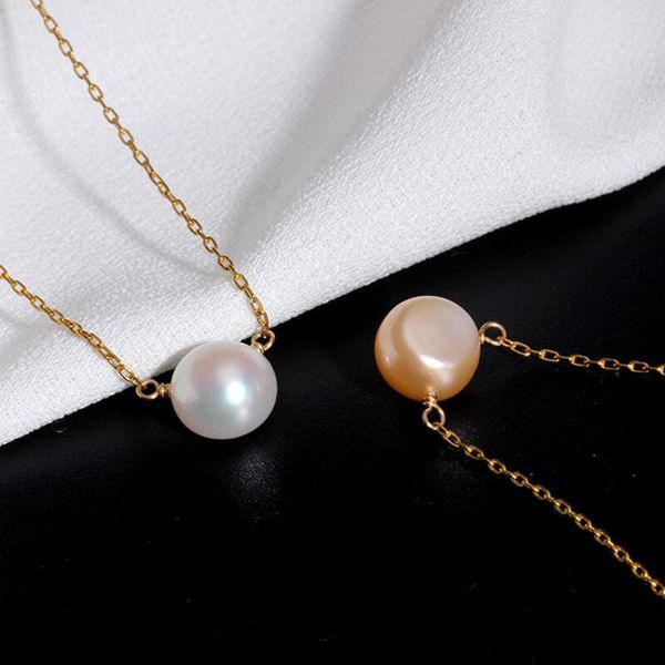 

csxjd natural pearl necklace women's clavicle chain necklace, Silver