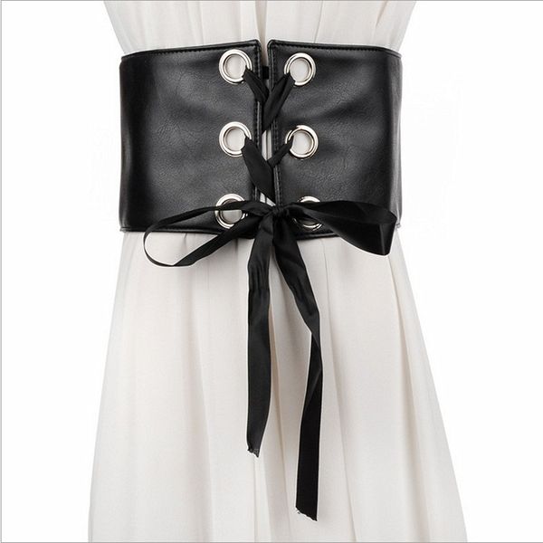 

black pu leather belts elasic wide female decoration 68cm belt for women winter coat& sweater interl cummerbunds, Black;brown