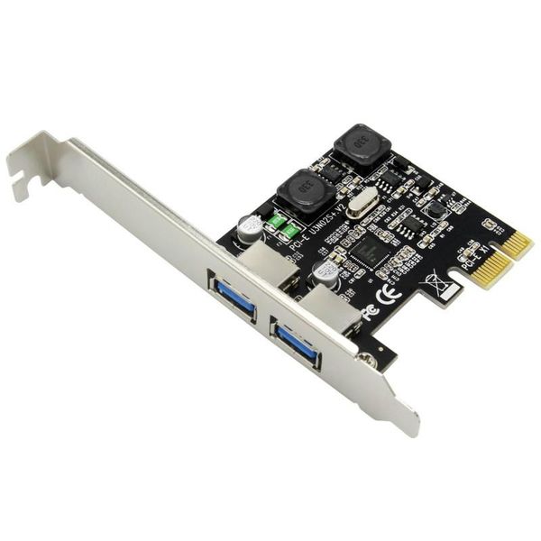 

2 port usb 3.0 pci-e expansion card external usb3.0 pcie card with 2 power module nec chip for deskpc computer high quality