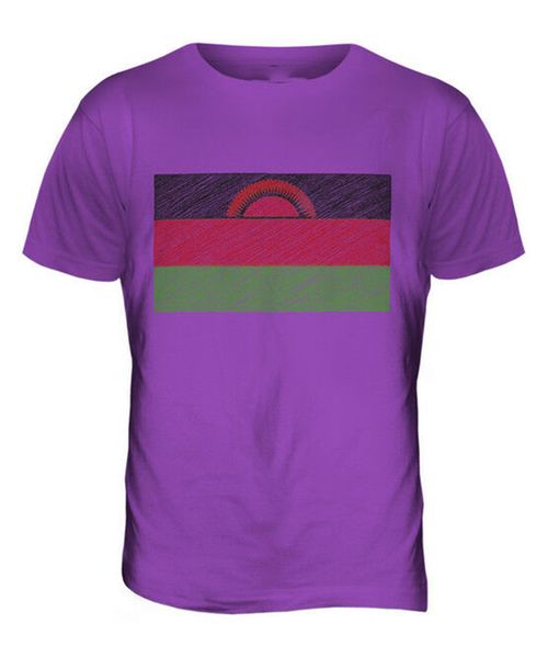 

malawi scribble flag mens t-shirt tee gift malawian football new funny tee shirt