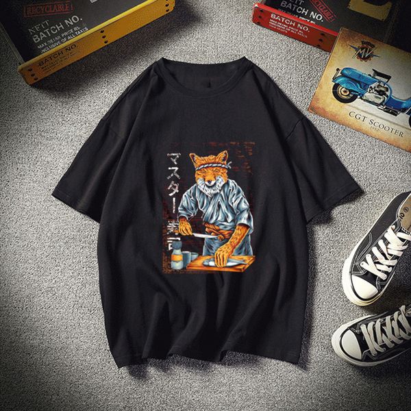

fox мастер шеф мужчина одежда для печати cute cartoon лета printed дама женщина top casual tee shirt t женщины t-shirt