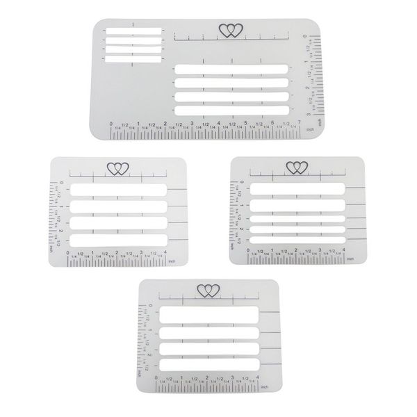 

4pcs craft addressing guide notebook multi-use letter envelope stencil set templates rulers diary greeting card postcards